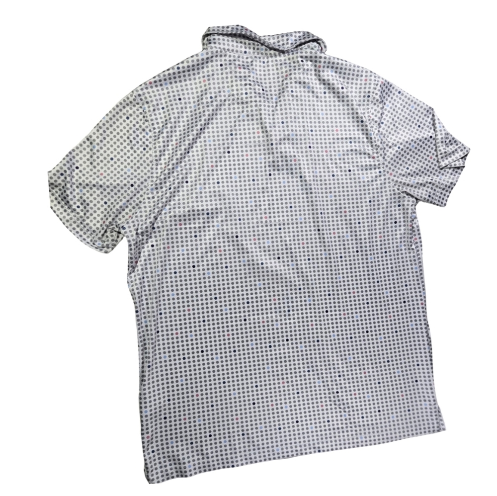 Kenneth Cole Golf Black and Gray Patterned Polo Shirt Size M - Picture 3 of 6